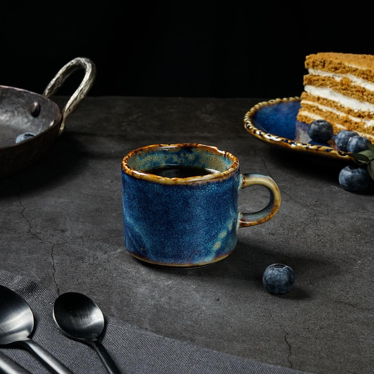 Чашка кофейная Aqua Blue 100 мл, d=60 мм, h=52 мм, фарфор P.L. Proff Cuisine ZA0585-90-A