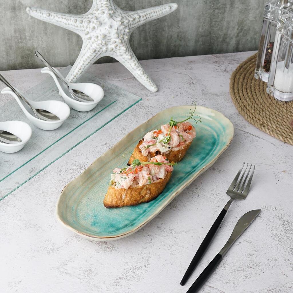 Блюдо овальное Sea Blue Frutti di Mare 325х125 мм h25 мм P.L. Proff Cuisine QB23132004 [1]