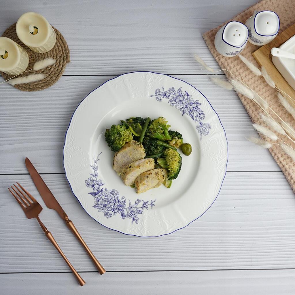 Тарелка Sea Flower d 270 мм h17 мм P.L. Proff Cuisine NY-YQA4767B-S-10.5X6 [6]