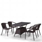 Комплект плетеной мебели из искусственного ротанга T198D/Y137C-W53 Brown 4Pcs