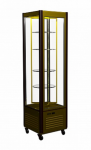 Витрина кондитерская Полюс D4 VM 400-1 (R400C Люкс коричнево-золотой/ 1/2 / INOX)