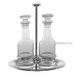 Набор масло/уксус «Самбонэт»; стекло,сталь нерж.; D=195,H=220,L=195,B=195мм; прозр.,металлич. Paderno 54263-02