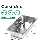 Гастроемкость перфорированная CuisinAid 1/1 h=100 нерж. 530х325х100 CD-811-4P /10