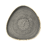 Тарелка треугольная мелкая CHEFS Walled с прямым бортом Stonecast 200мм h20мм Peppercorn Grey CHURCHILL