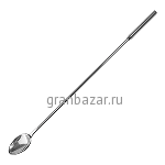 Ложка барменская овал. с утяжелен. ручкой «Проотель» сталь; L=32/4,B=2.3см; металлич. Prohotel BRS13O