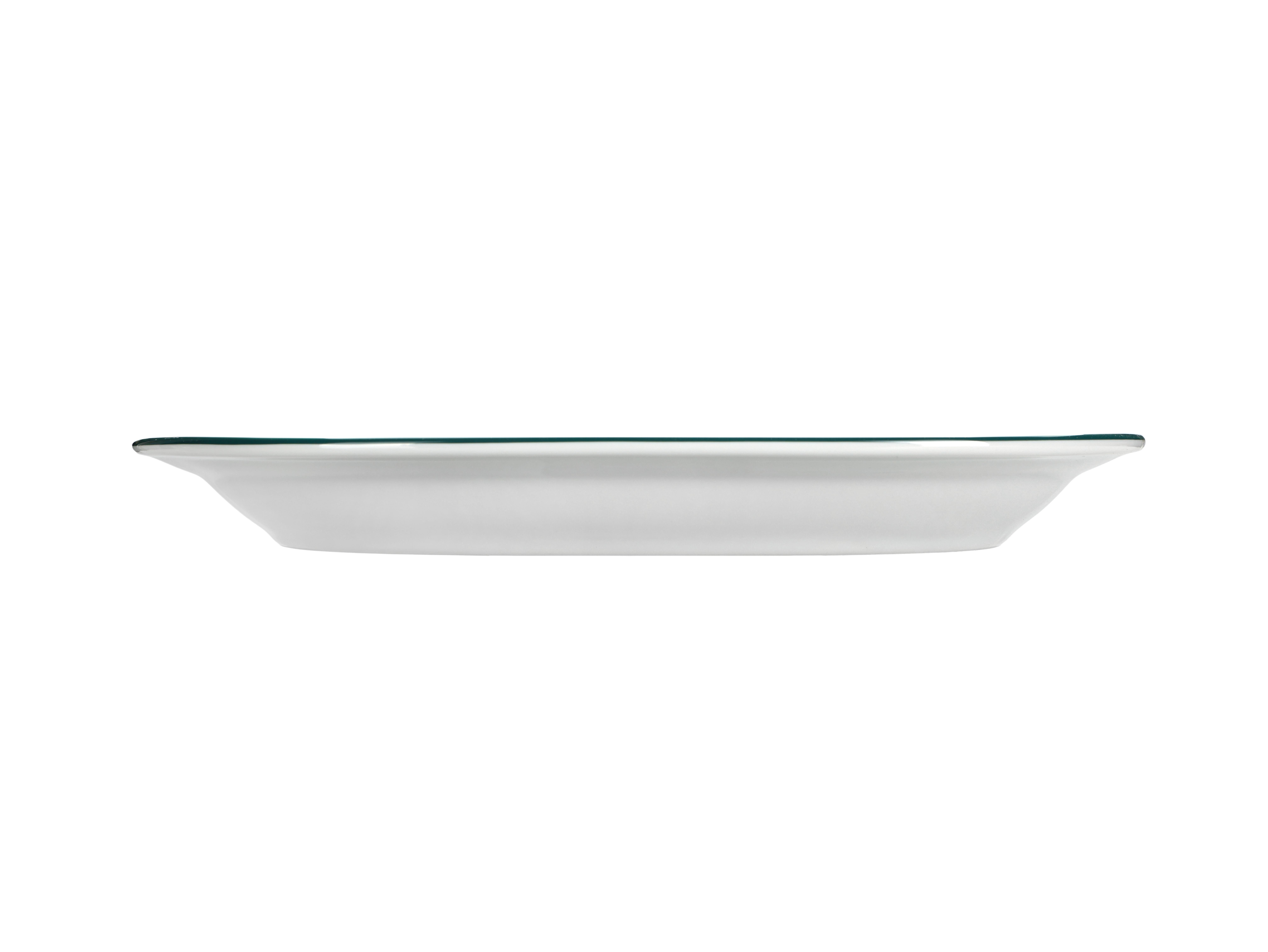 Блюдо овальное Vaso Piccolo 310 мм, кант зеленый, Porland DS12