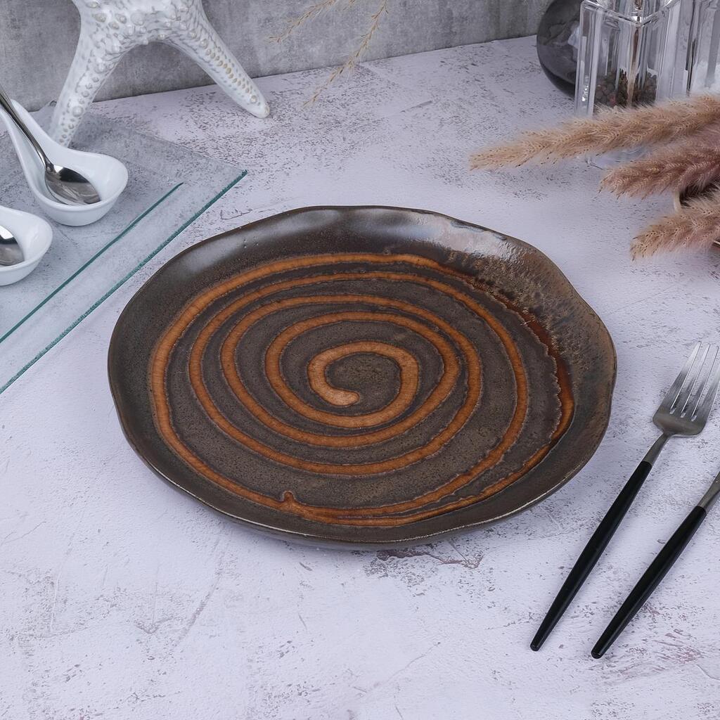 Тарелка Dark Brown Frutti di Mare d 270 мм h25 мм P.L. Proff Cuisine QB23055002