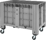 Контейнер серый 1200х800х913 мм SDBOX 1208 SW сплошной на колесах 12526