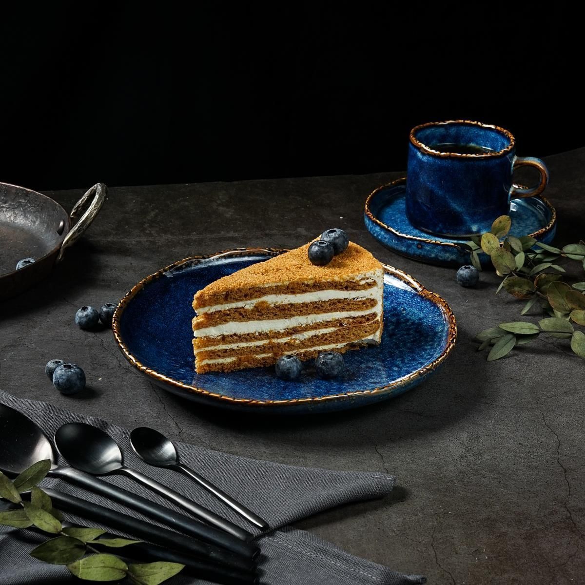 Тарелка Aqua Blue d=213 мм, h=30 мм, фарфор P.L. Proff Cuisine ZA0481-8.25-A