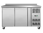 Стол холодильный с 2 дверьми, с бортом, размером 70х136х90 см Koreco GN/2100TN/W