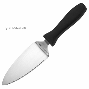 Лопатка-нож изогнут. для торта сталь нерж., полипроп., L=293/170, B=60мм металлич.,черный Paderno 18514-17