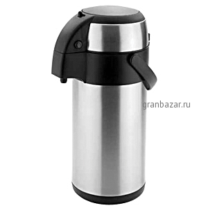 Термос д/кофе и чая; сталь,нерж.; 1.9л; H=30.2,L=21,B=14.4см; серебрян.,черный Paderno 42400-19