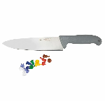 Шеф-нож PRO-Line с цветными кнопками 20 см, серая пластиковая ручка, P.L. Proff Cuisine
