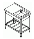 Ванна моечная ТММ МС-2/1200/600 (мойка 400х500х140)