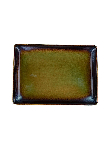 Блюдо прямоугольное Corone Verde 228х162 мм синий+зеленый фарфор