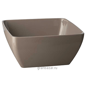 Салатник; пластик; 3800мл; H=12,L=25,B=25см; коричнев. APS 83574