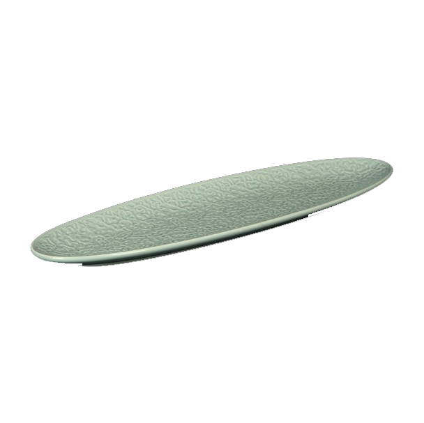 Блюдо овальное 14'' 356х114х21мм, зеленый Corone Nori [LQ-QK15295-GRE]