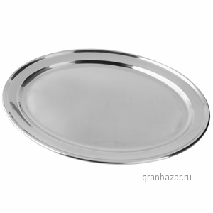 Блюдо овальное; сталь; H=20,L=515,B=300мм; металлич. Eternum 150