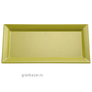 Блюдо д/подачи; пластик; H=30,L=355,B=180мм; зелен. APS 83567