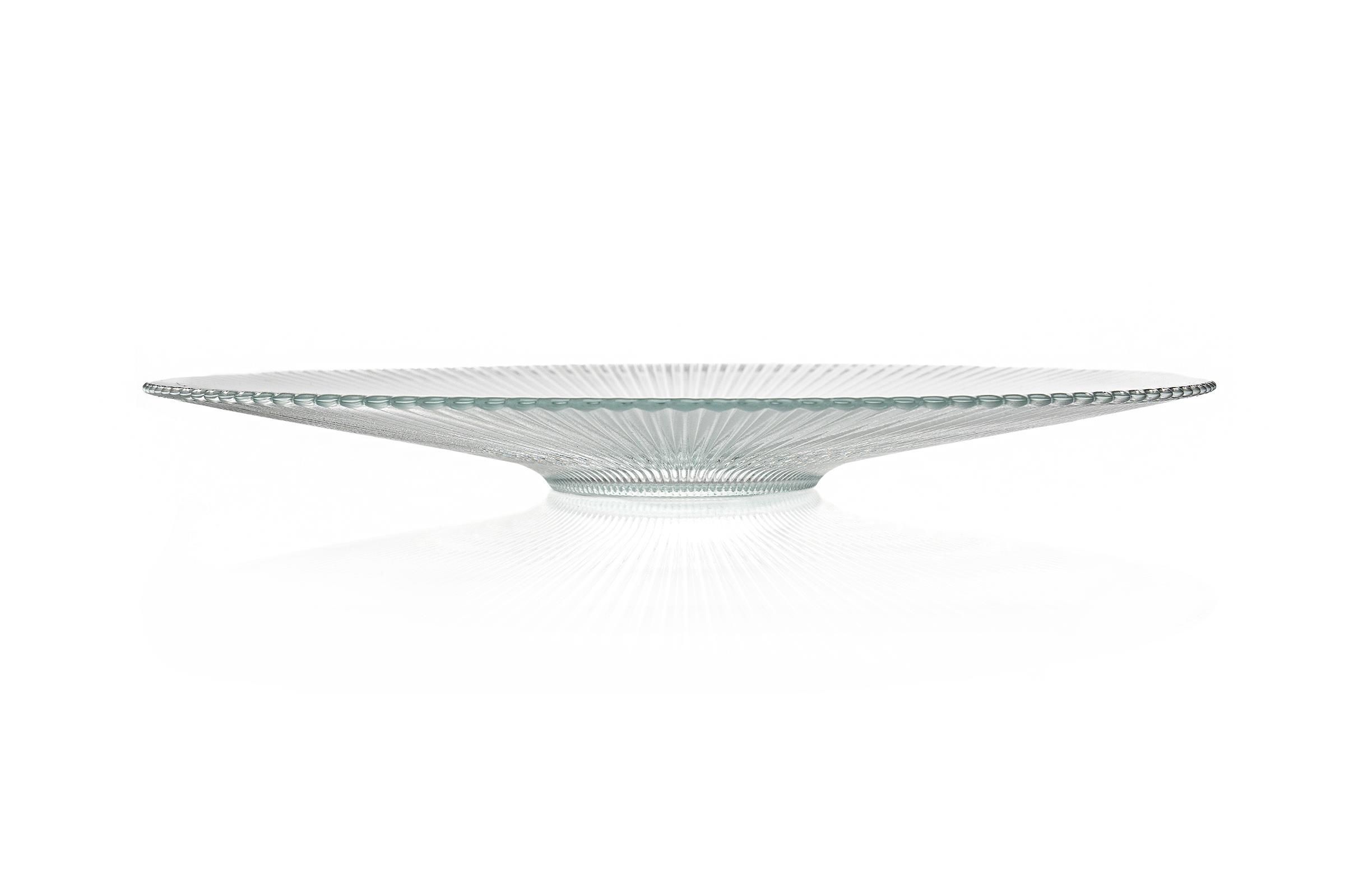 Тарелка Aria d 265 мм h 30 мм, стекло, прозрачная, ArdaCam