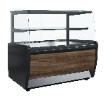 Витрина кондитерская Полюс K70 VM 0,9-12 LIGHT Паттерн (0108 Темный дуб)