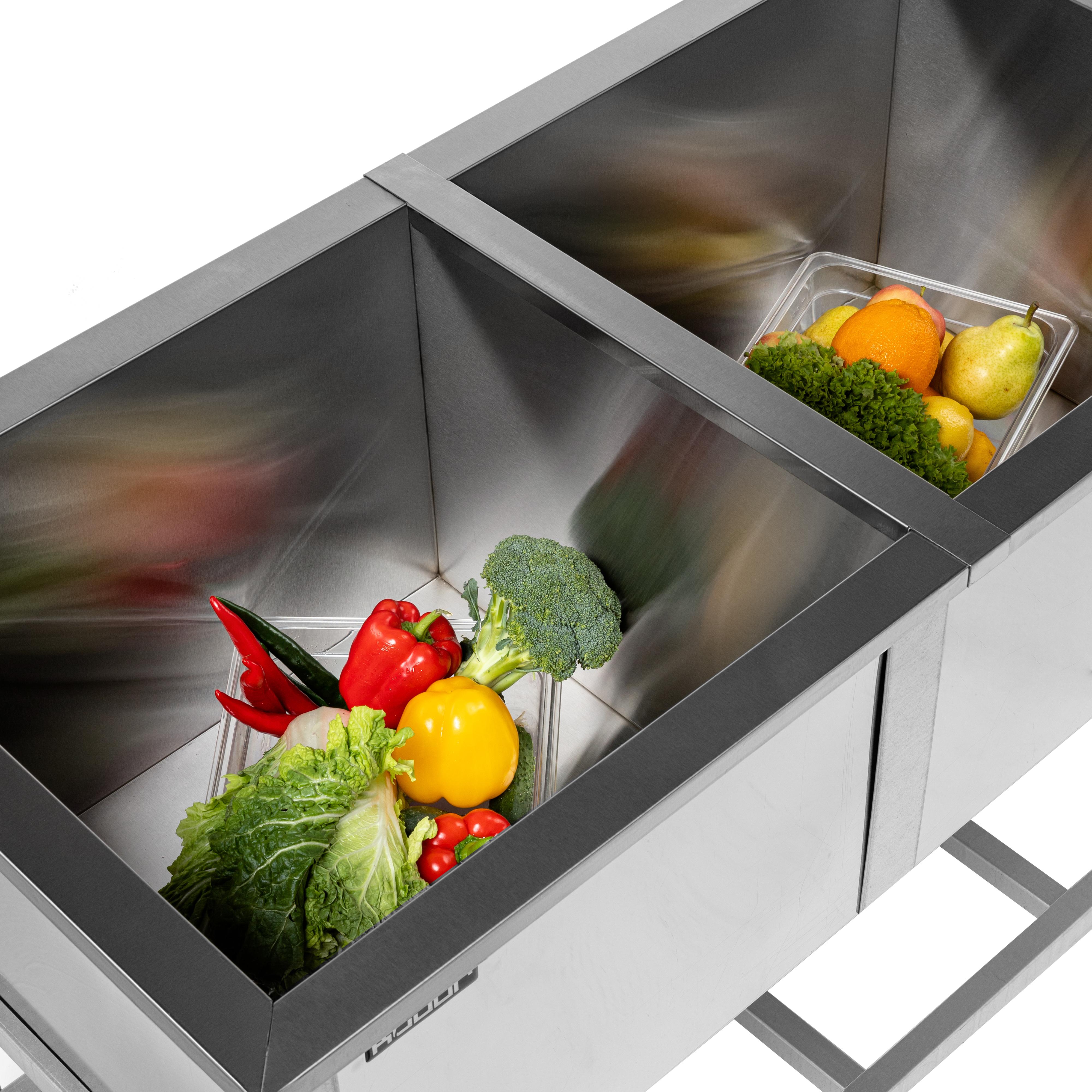 Ванна моечная двухсекционная сварная Кобор ВМС/2-154/80