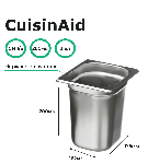 Гастроемкость CuisinAid 1/6 h=200 нерж. 176х162х200 CD-816-8 / 36