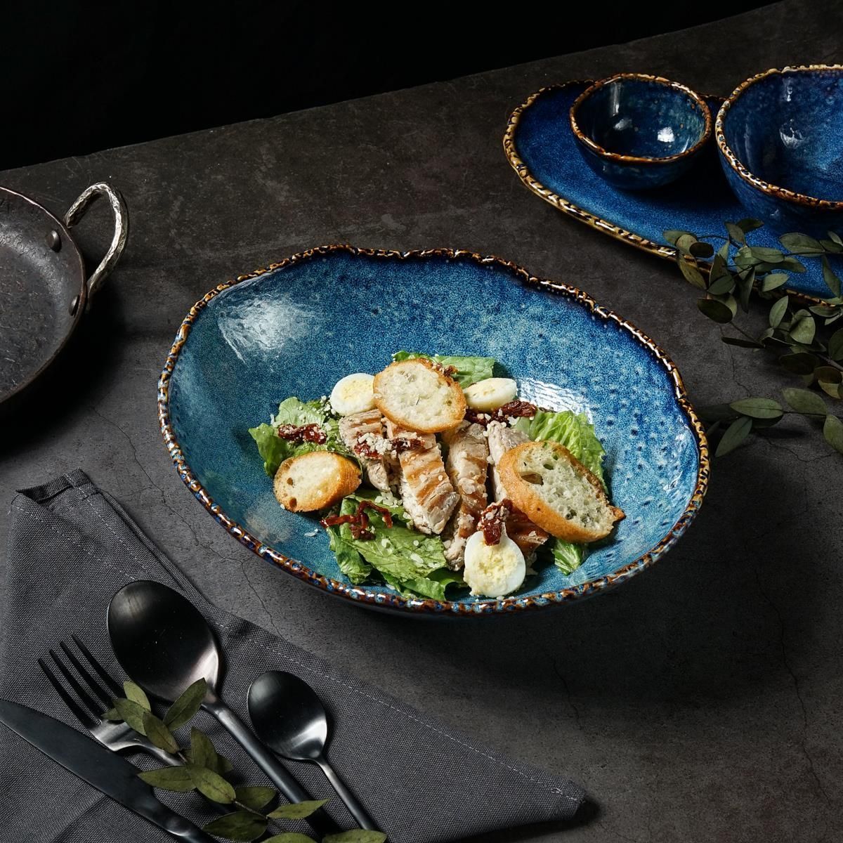 Салатник овальный Aqua Blue 255*200*65 мм, 1150 мл, фарфор P.L. Proff Cuisine ZA0308-10-A