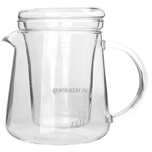 Чайник «Фо ту»; стекло; 530мл; H=12.2,L=14.3,B=10.1см; прозр. Trendglas 220006
