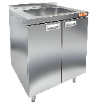 Стол закрытый с мойкой, с бортом HICOLD НБМСЗМ-6/7Б