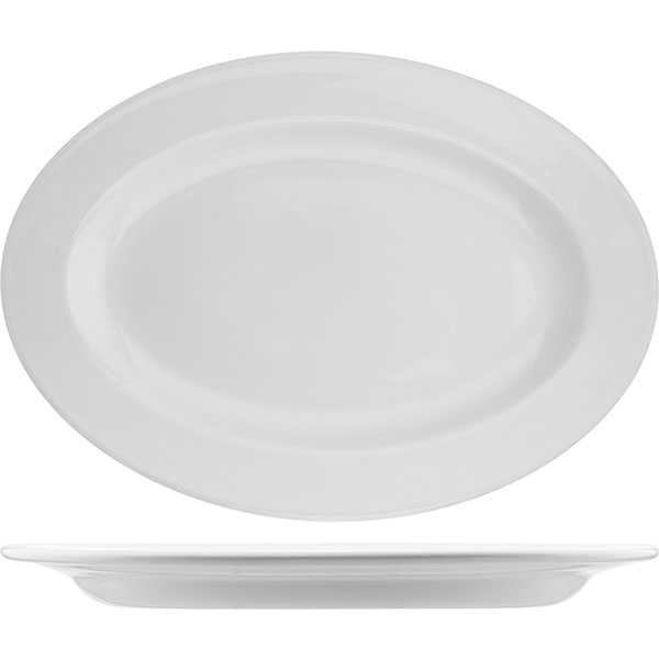 Блюдо овальное; фарфор; L=381 мм; белый Dudson 2TGF450N