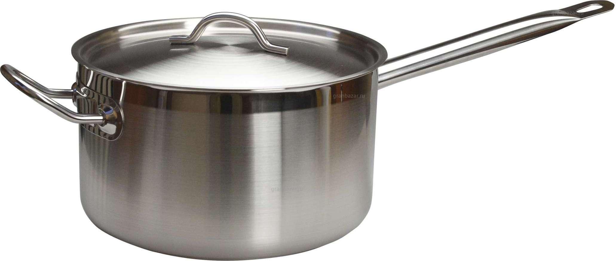 Сотейник 6 л. нерж. d=255 мм h=140 мм с крышк. двойное дно (индукция) MGSteel (С23S178KL) 19163