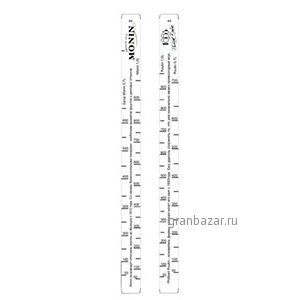 Линейка «Монин 0.7,1л»; пластик; L=28,B=2см; белый STEK 