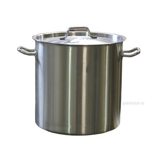 Котел 25 л. нерж. d=320 мм h=300 мм двойное дно (индукция) с крышк. MGSteel /1/ 19025