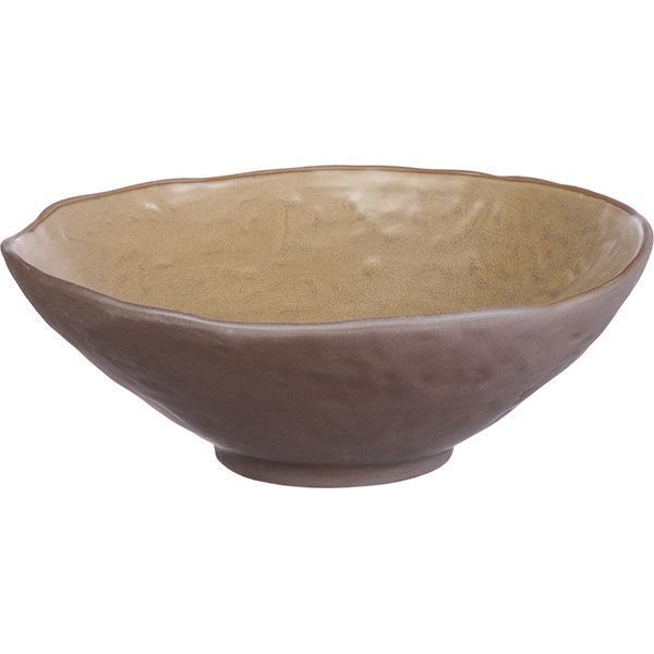 Салатник «Грасп» керамика 0.87л D=220 H=76 мм коричнев. Kunstwerk 20730/brown