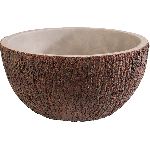 Салатник «Кокос»; бетон; 2,2л; D=230, H=125мм; коричнев., бежев. Aps 30021