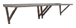 Полка настенная сплошная КОБОР ПК-70/50 (кронштейны вниз)