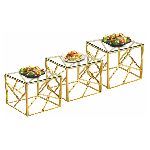 Подставка фуршетная стойка Fresh 12.24  набор 3 шт Gold  P.L Proff Cuisine CRB 66892 G