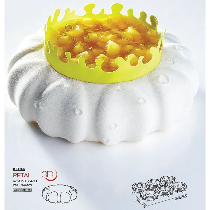 Форма кондитерская  PETAL, силикон, d 180 мм, h 47 мм, Pavoni KE014S