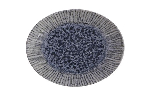Блюдо овальное IRIS BLUE фарфор, 210x160 мм, h 23 мм, синий Porland 112121 IRIS BLUE