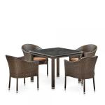 Комплект плетеной мебели из искусственного ротанга T257A/Y350A-W53 4PCS Brown