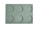 Форма кондитерская 400х300 мм, силикон, р-р ячейки: d 110 мм, h 30 мм, Pavoni GG003S