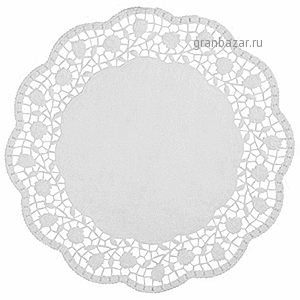 Настол.подкладки круж.; бумага; D=30,L=30,B=30см; белый Pap Star 12263 100шт.