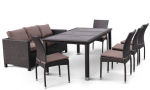 Комплект плетеной мебели T347/S65A/Y380A-W53 Brown 8PCS