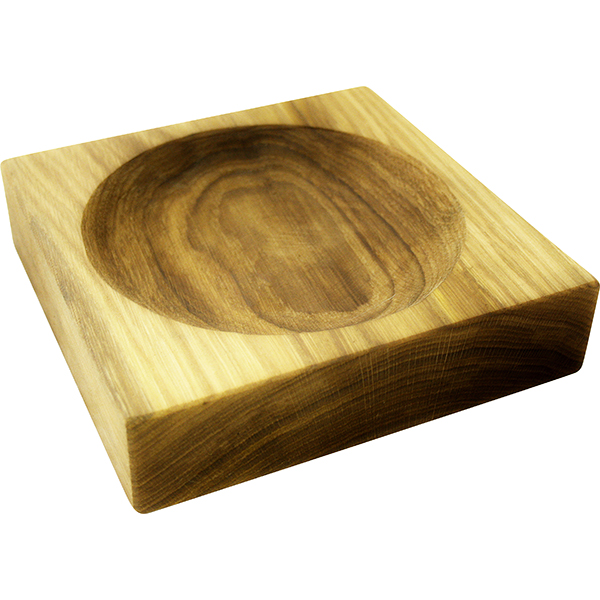 Тарелка квадратная; дуб; H=45,L=200,B=200мм; св. дерево PPwood Q501O-06N