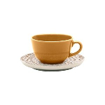 Пара чайная FLAT Shape LEOPARDITA (чашка 200 мл и блюдце 140 мм) Oxford 136338, AO04-1C04