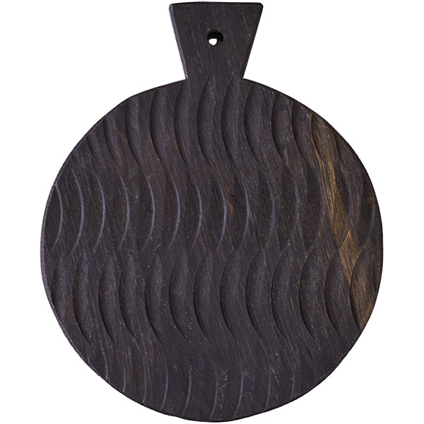 Доска для подачи; дуб; D=240,H=25мм; черный PPwood Q106C-01B