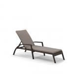 Шезлонг-лежак плетеный из искусственного ротанга A30A2-W53 Brown с матрасом