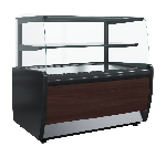 Витрина кондитерская Полюс K70 VM 1,3-12 LIGHT Паттерн (0105 Венге)