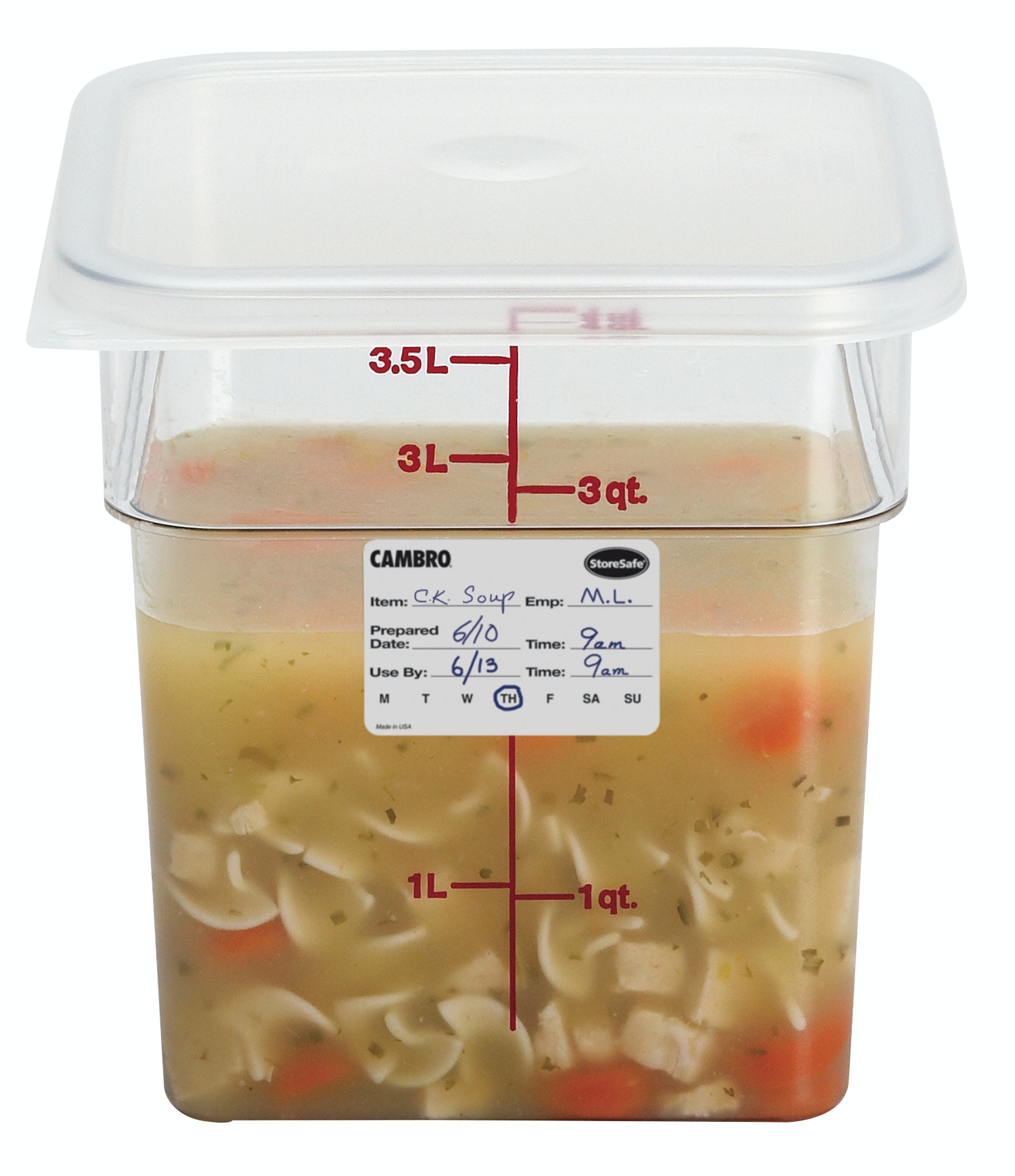 Ярлыки L 30 мм w 50 мм STORESAFE для обозначения сроков годности Cambro 1252SLB250